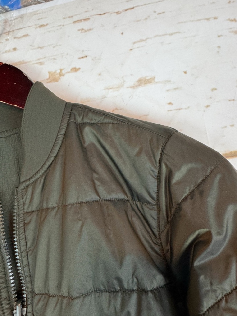 lululemon | Olive Green Reversible Quilted Puffer Bomber Jacket, 4 - Picture 5 of 16
